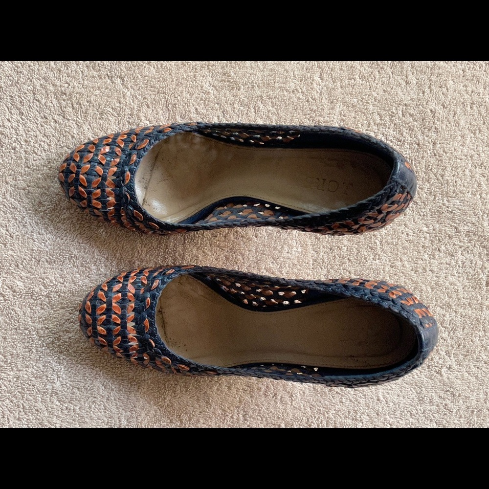 J.Crew Woven Leather Mona Pump